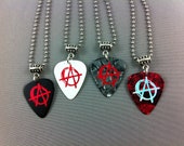 ANARCHY Guitar Pick Ballchain Necklace (Your Choice of color) - BC042