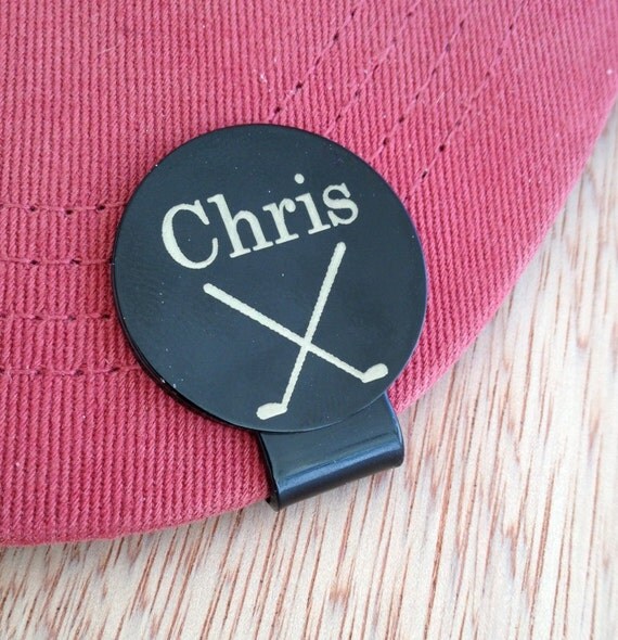 Items similar to Personalized Groomsmen Gifts Engraved Golf Ball Marker / Hat Clip Bachelor