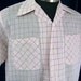 Light pink checked 1950s rockabilly mens shirt