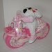 Diaper Cake Motorcycle Bike Diaper Cake, Baby Shower Gift, Centerpiece, Baby Cake, Baby Girl Gift, New Baby