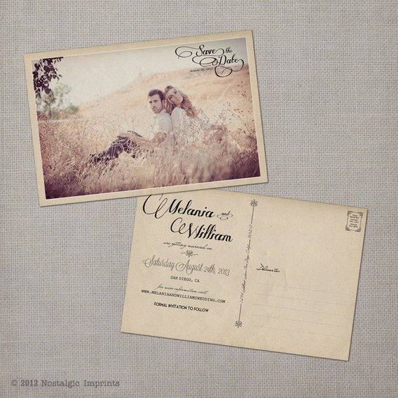 Vintage Postcard Save The Dates 10