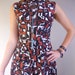 Vintage 1970's Bold Geometric Jumpsuit / Culottes -- Size M