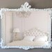 Antique Parlor Mirror Shabby Chic White Mirror Cottage Chic Beach Cottage