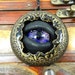 Steampunk Necklace Pocket Watch Case Sightmares Bio Mechanical Eye Opal Andromeda by Dr Brassy Steamington