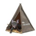 X-Small Dark Tan Waxed Canvas Pup Tent for cats + teacups SAMPLE SALE