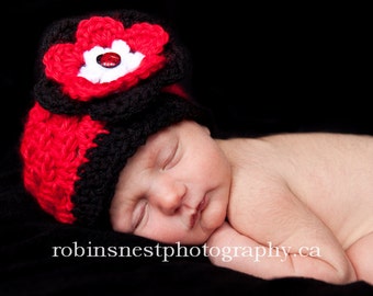Crochet Pattern, Lady Bug Hat, PDF Pattern No 34, Photography Prop for Newborn Baby or Reborn Doll. Prmission to sell finished items - il_340x270.368170617_fgcg