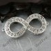 2pcs of 25x56mm Silver Tone Rhinestone "8" Connector,Bracelet Connector,bangle findings