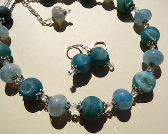 Gemstone Necklace Polymer Clay Pendant Gemstone Jewelry Clay
