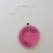 Petri Dish Ornament H3: Pink with Purple Streaky Microbes