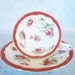 RESERVED Vintage Tea Cup and Saucer Set - Aynsley Teacup and Saucer - Hot Pink Teacup and Saucer Set