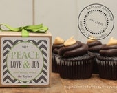 12 - Holiday Party Favor Cupcake Mixes - CUSTOM COLOR - Christmas Party Favor, Personalized Holiday Gift, Cupcake mix favors