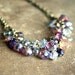 sparkling crystal brass beaded necklace