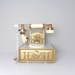 Large Classic Golden French Style Rotary Telephone