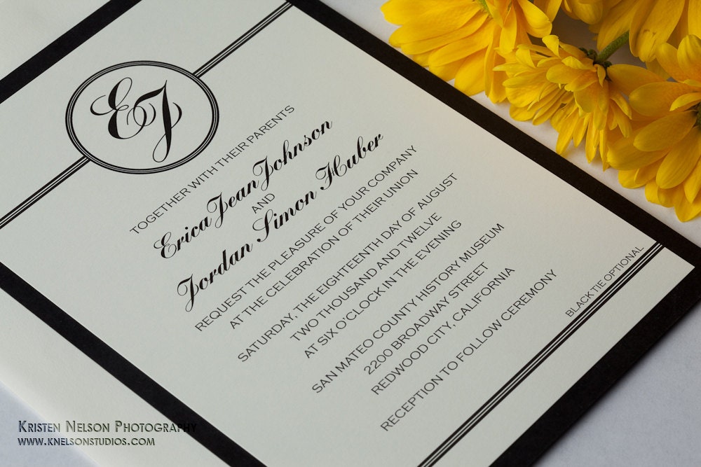 Black Tie Invited On Wedding Invitation 9