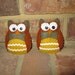 Two Felt Owl Tucks or Ornies
