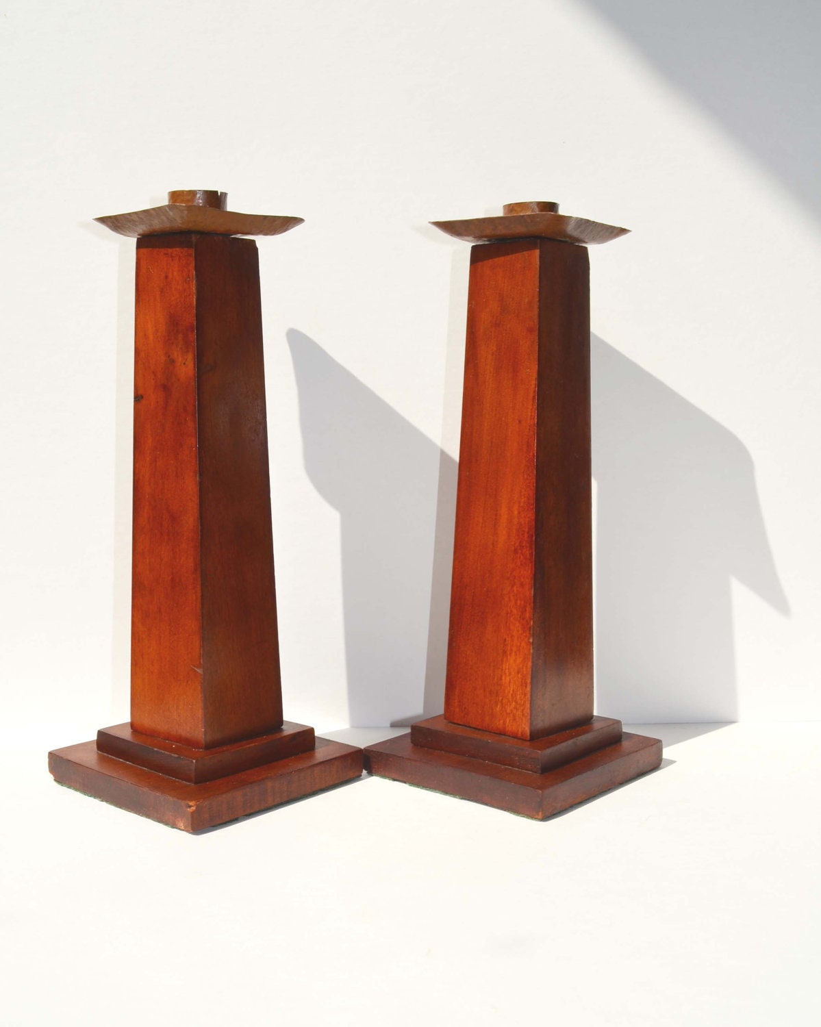 Arts and Crafts Candle Holders Mission Prairie