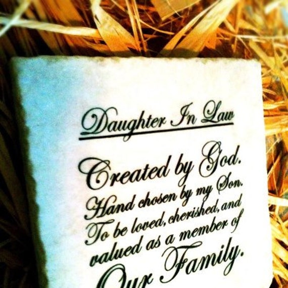 Daughter In Law Stone Sign Plaque Tile from