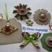 On Sale Burgundy Olive and Brown Paper Embellishments and Paper Flowers for Scrapbooking Cards Mini Albums and Papercrafts