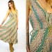 rosey & striped ROMANTIC earthy BOHEMIAN prairie midi length DRESS, extra small-small