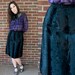 70s Vintage Black Faux Fur Pencil Skirt (S, M)