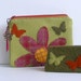 Flower and butterflies wool felt wallet