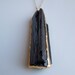 Black Tourmaline Necklace with Gold - BEST SELLER, Similar Featured in Etsy Newsletter, Larger Size