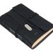 Black Vegan Faux Leather Journal with Tea Stained Pages