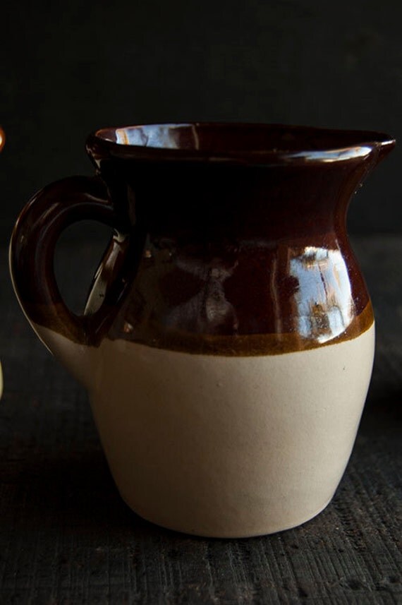 Ceramic Farmhouse Jugs Storage Bottle Vases Vintage Brown