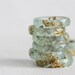 pale seaglass green size 8 thin multifaceted eco resin ring