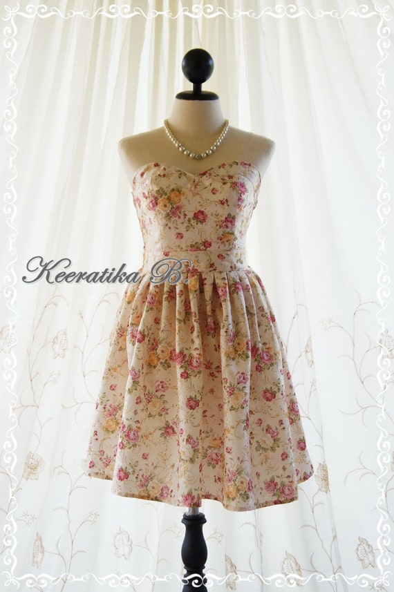LAST ONE A Lovely Queen Romance Strapless Floral Cocktail