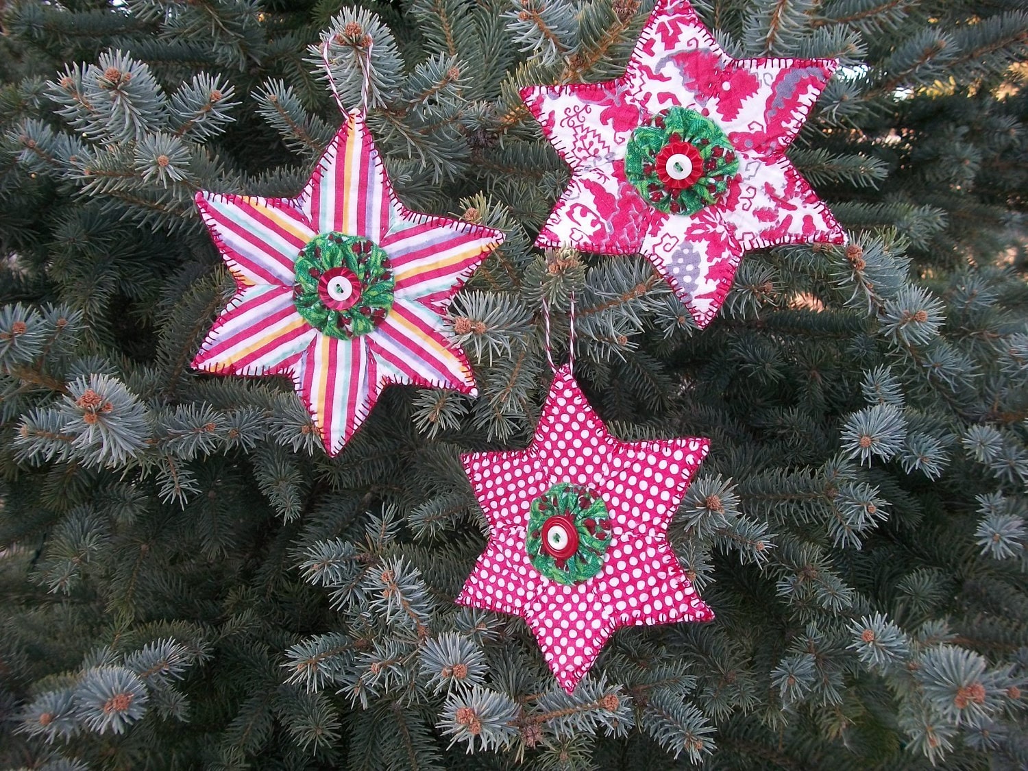 Handmade Vintage Christmas Ornaments...Red