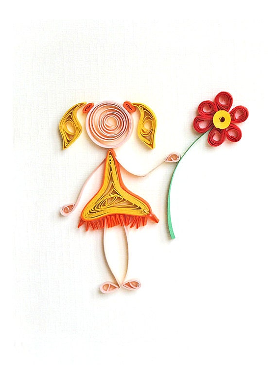 Items similar to Friendship quilling greeting card handmade and