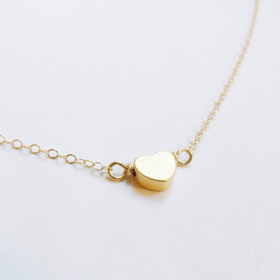 Je T ' aime Sole heart necklace Small 14k gold plated