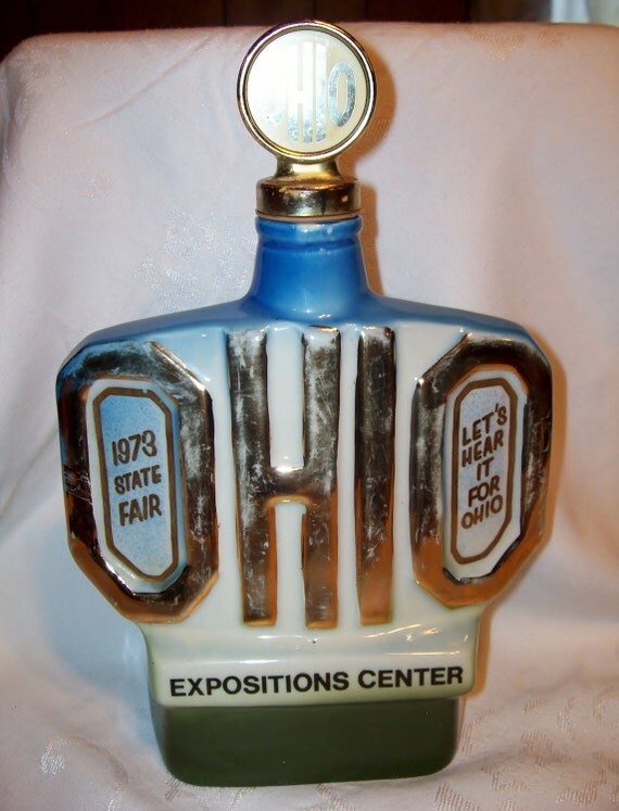 1973 James B Beam Ohio State Fair Whiskey Decanter