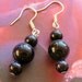 BLUE GOLDSTONE Earrings - Sterling Silver hooks - semiprecious gemstone natural healing jewelry purple blue sparkle