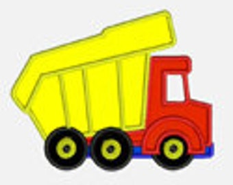 Dump Truck...Embroidery Applique Design...Three sizes for multiple hoops...Item1222...INSTANT DOWNLOAD