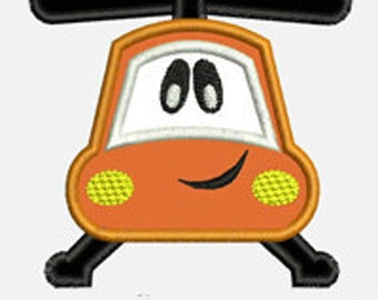 Helicopter ...Embroidery Applique Design...Three sizes for multiple hoops...Item1560...INSTANT DOWNLOAD