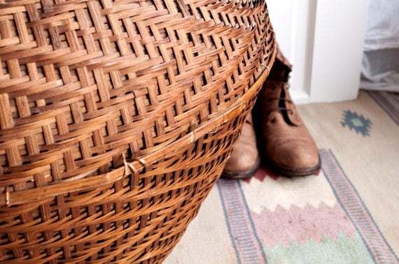 large woven snake charmer basket