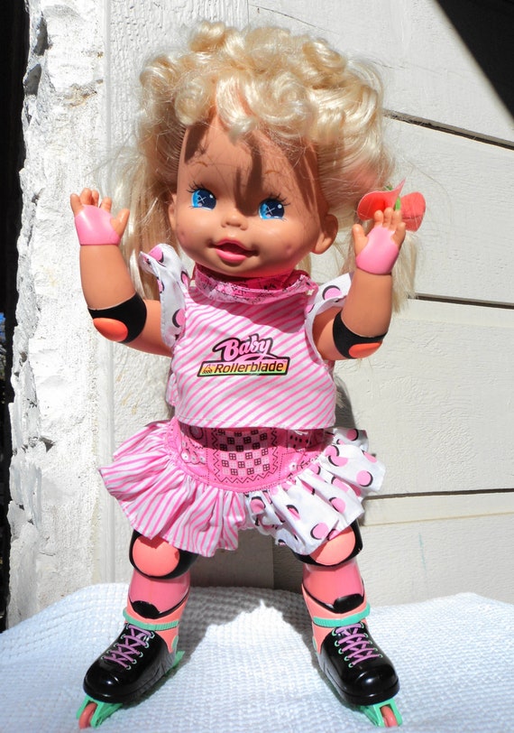 80s roller baby roller blade skate doll