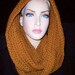 Custom for Ashley Chunky Infinity Circle Scarf Brown Ready to ship