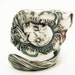 Spoon Ring Art Nouveau "Dawn" Sterling Silver, Figural Face Pattern Handmade in Your Size (2799)