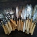 Antique English Knifes and Forks, 25 Forks and 25 Knifes, Mixed lot / English Shop