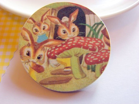 Wood Pin  All The Little Rabbits  Bunnies and by mimiandlucy