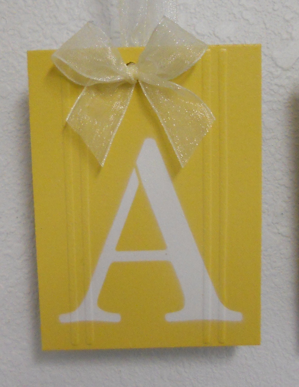 Yellow Grey Nursery Wooden Wall Letters Sign Set by NelsonsGifts