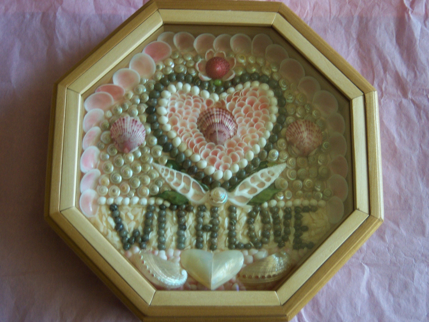 Sailors Valentine With Love by OceansofShells on Etsy