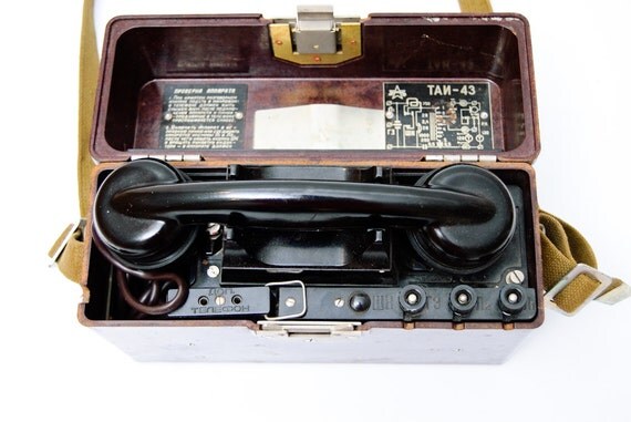 Items similar to TAI - 43 Soviet Military Field Telephone 1963 - Made ...