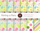 Printable party kits. Digital papers and by Printingaparty on Etsy