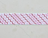 Red & pink zig zag striped 7/8" grosgrain ribbon Valentines day Il_170x135