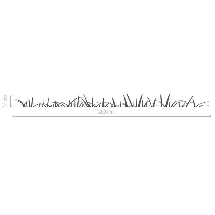 Grass Wall Decal 78'' / 200 cm length Green Grass by MUSTERLADEN