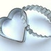 Vintage Metal Cookie Cutters Leaf & Heart Shape